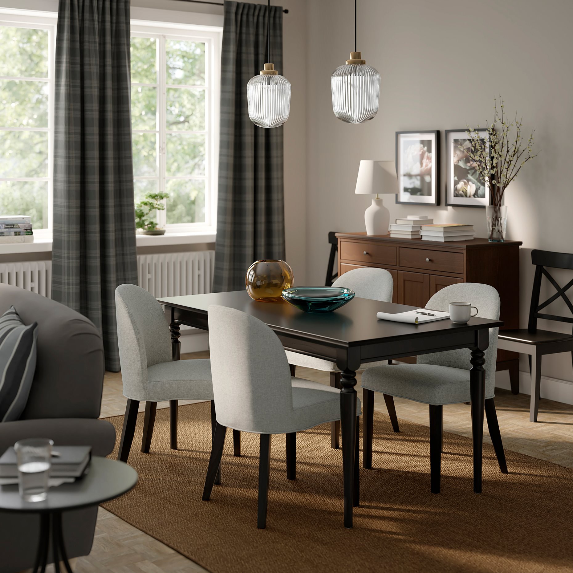 ROSENTORP/ROSENTORP, маса и 4 стола, 896.101.30