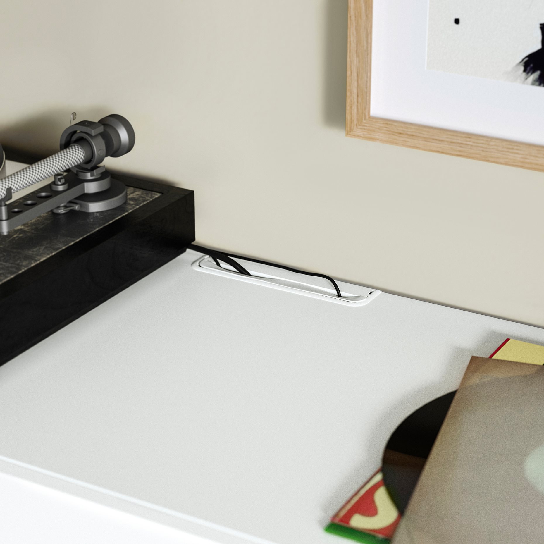 BESTÅ, комбинация за съхранение, аудио/видео, 360x42x231 см, 896.120.92