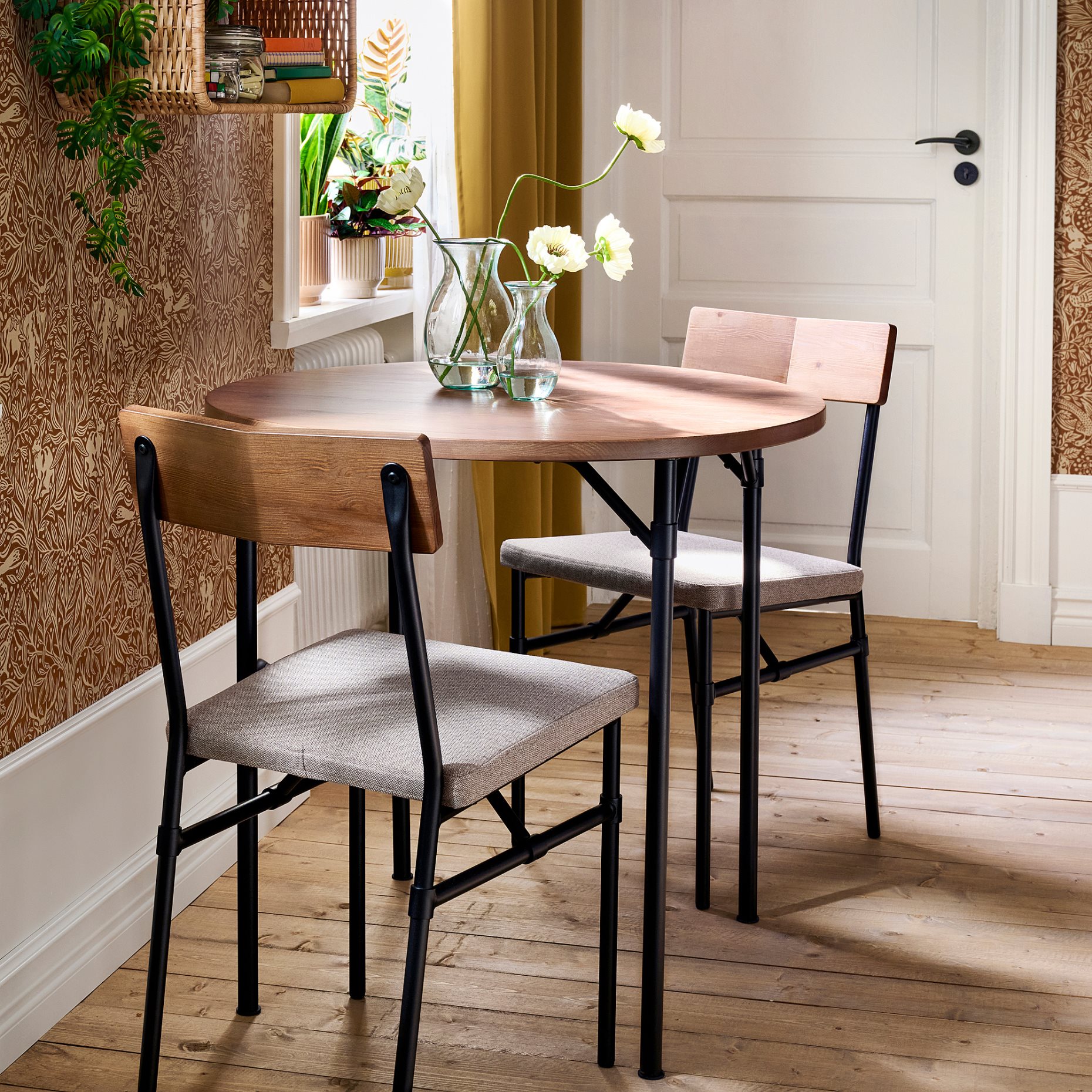 GRÖTÅN/GRÖTÅN, маса и 2 стола, 80 см, 896.174.19