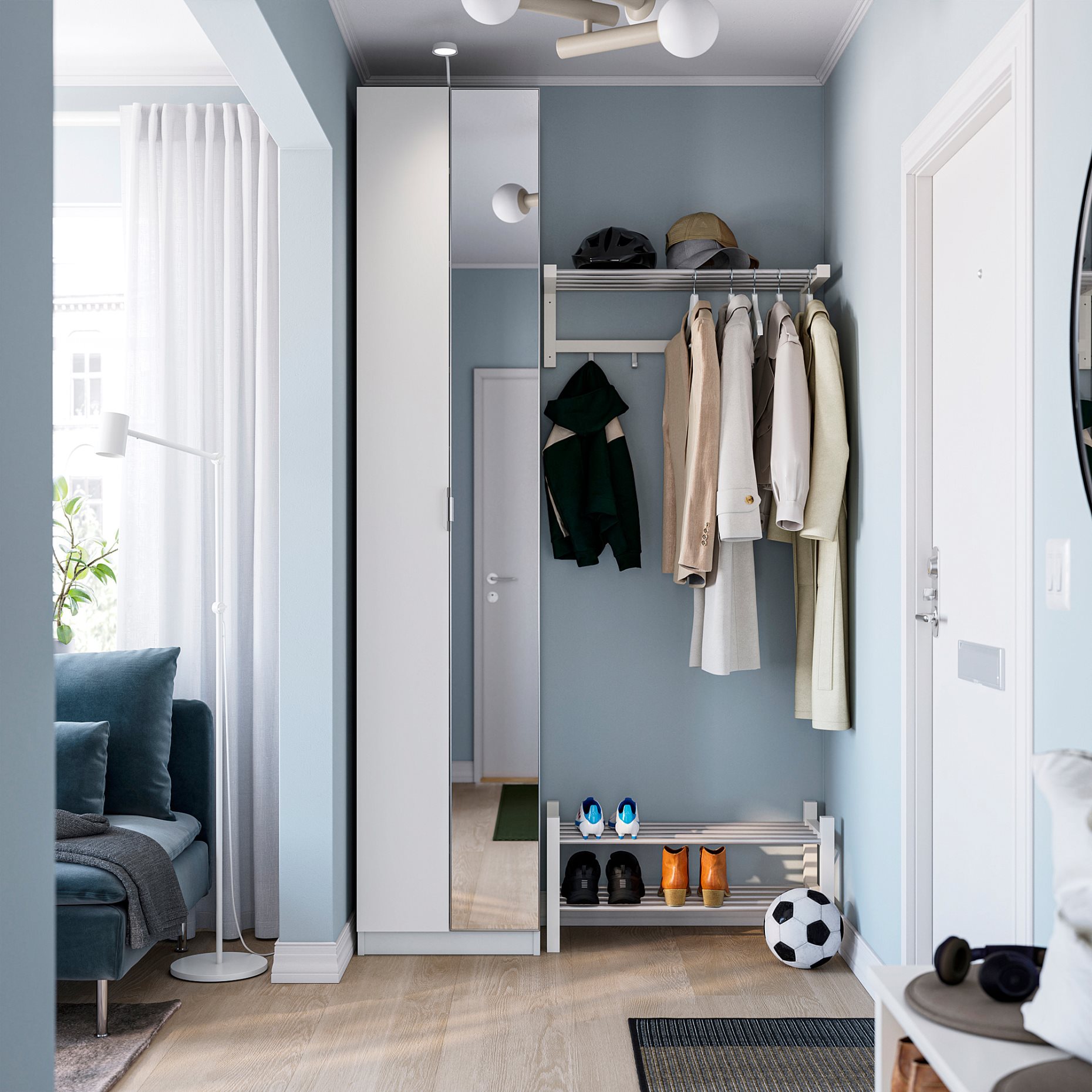 PAX/FORSAND/AHEIM, гардероб - комбинация, 50x38x236 см, 896.212.56