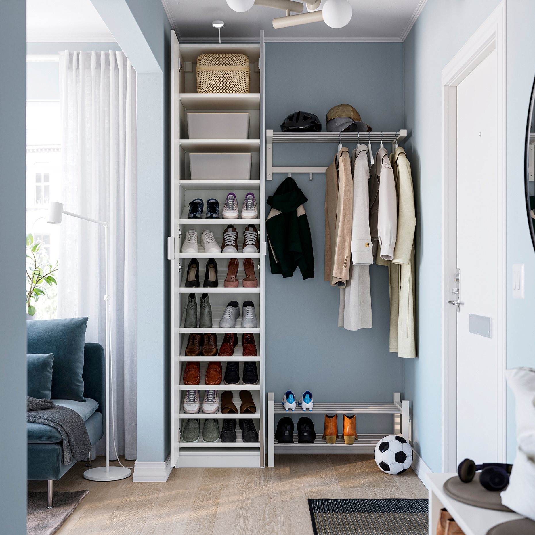 PAX/FORSAND/AHEIM, гардероб - комбинация, 50x38x236 см, 896.212.56