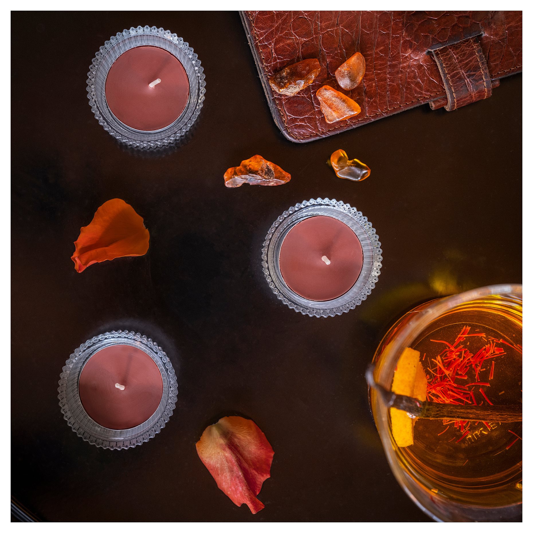 ROSENSLÅN, аромат. чаена свещ, кехлибар и роза, 905.480.43