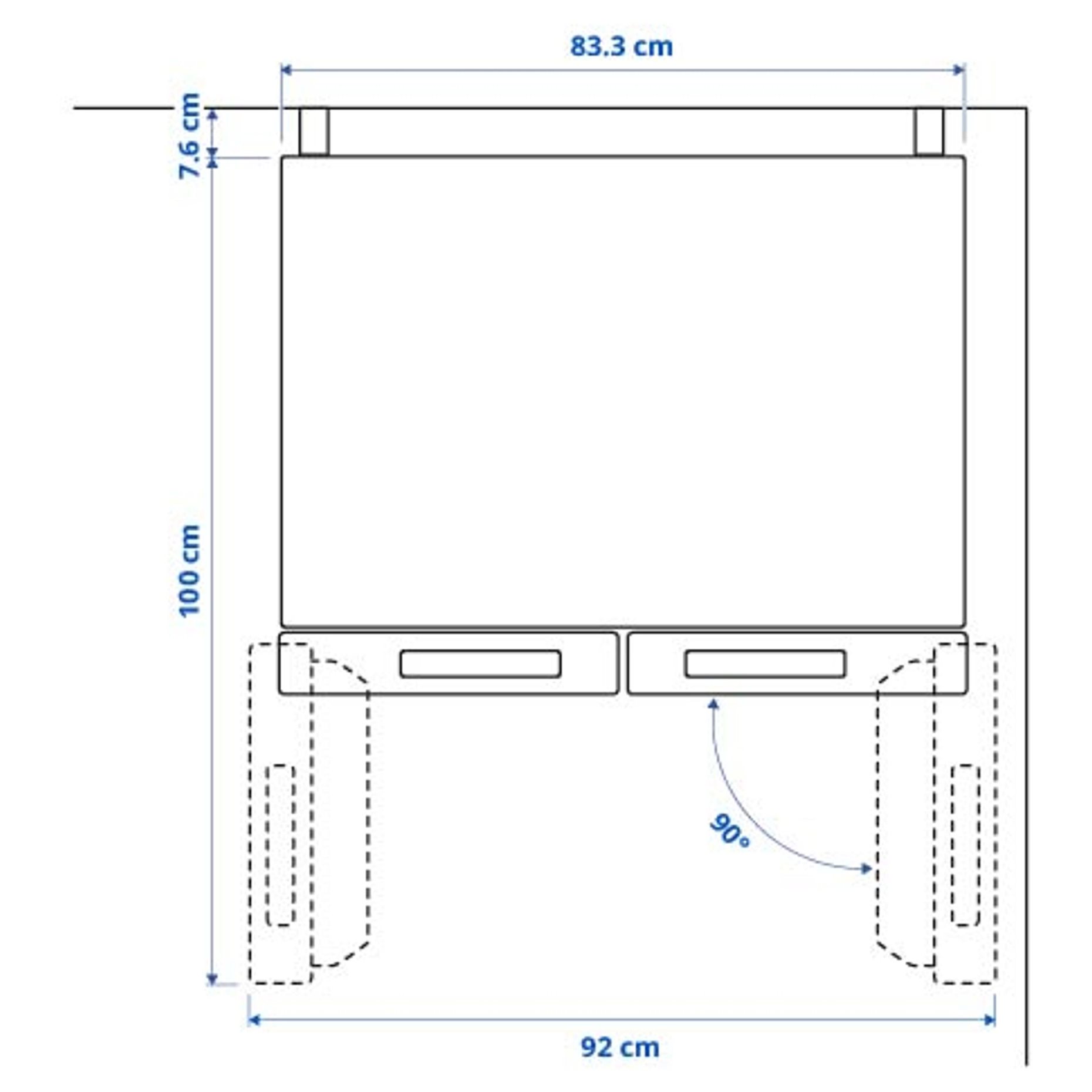 RIBBENAS, Хладилник/фризер+френски тип врати, IKEA 700 свободностоящ, 905.807.59