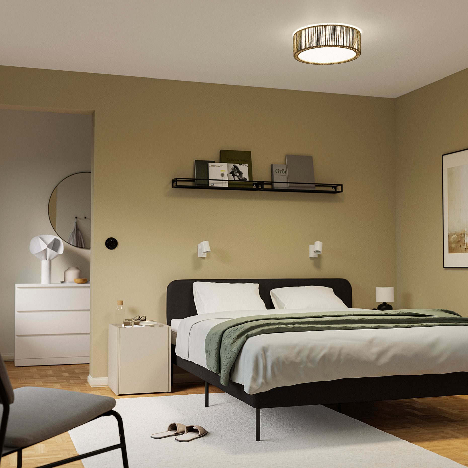 TRUBBRUFSE, лампа за таван, Острица, 45 см, 906.013.37