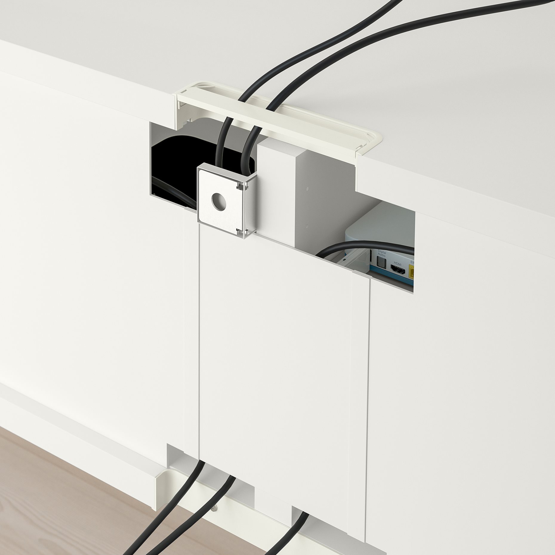 BESTÅ, TV секция със стъклени врати, 991.901.57
