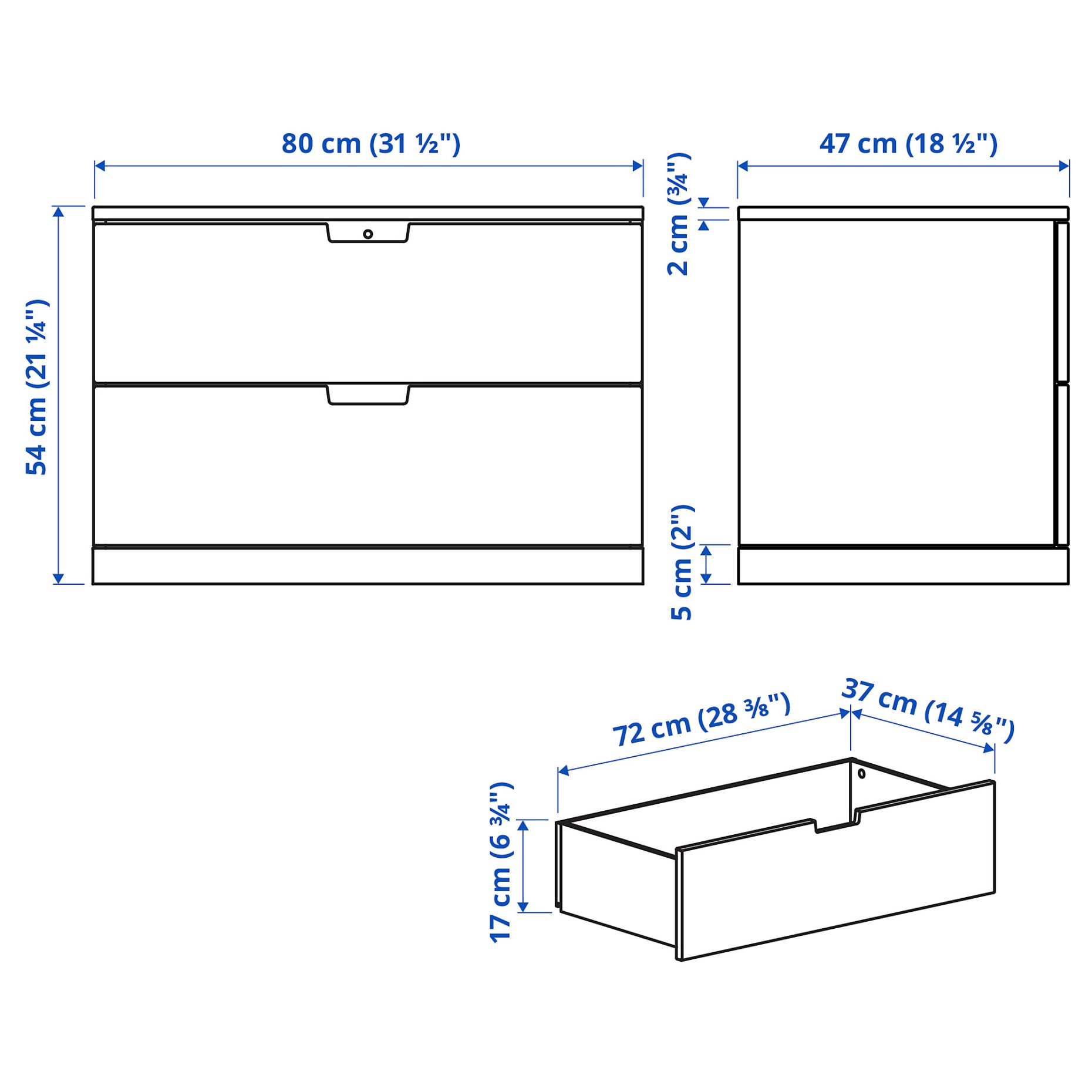NORDLI, скрин с 2 чекмеджета, 992.394.94