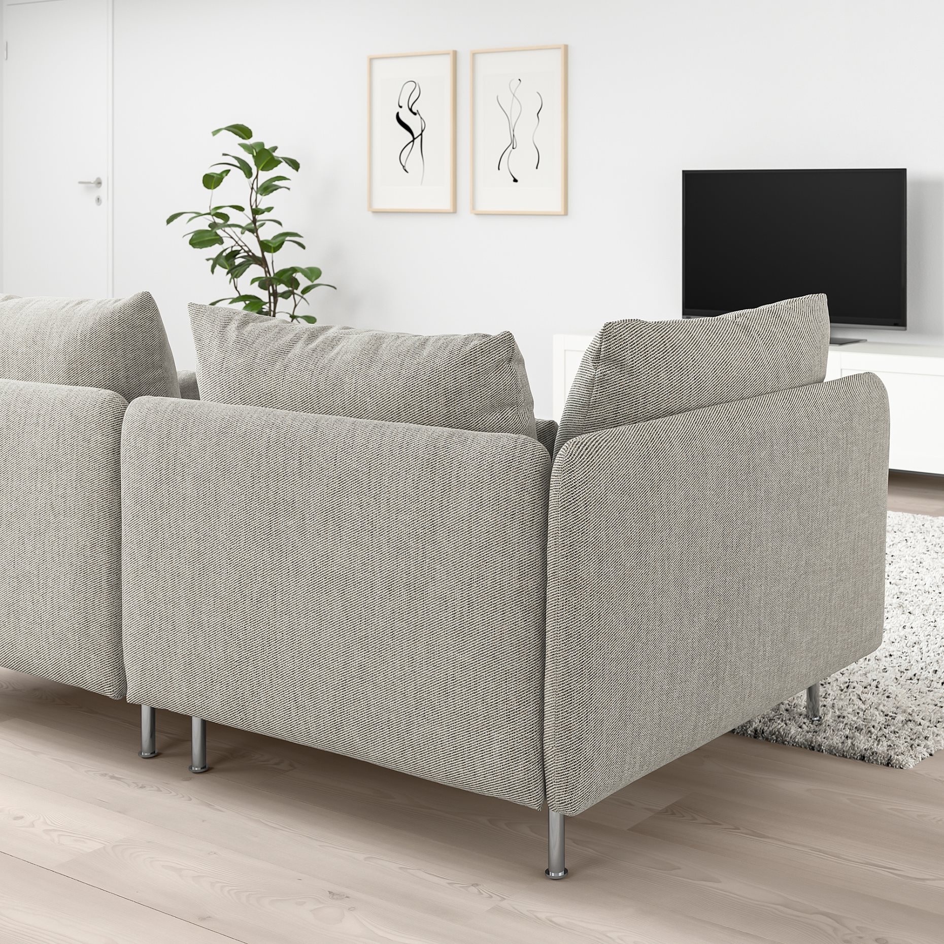 SÖDERHAMN, 3-местен диван, 993.056.91
