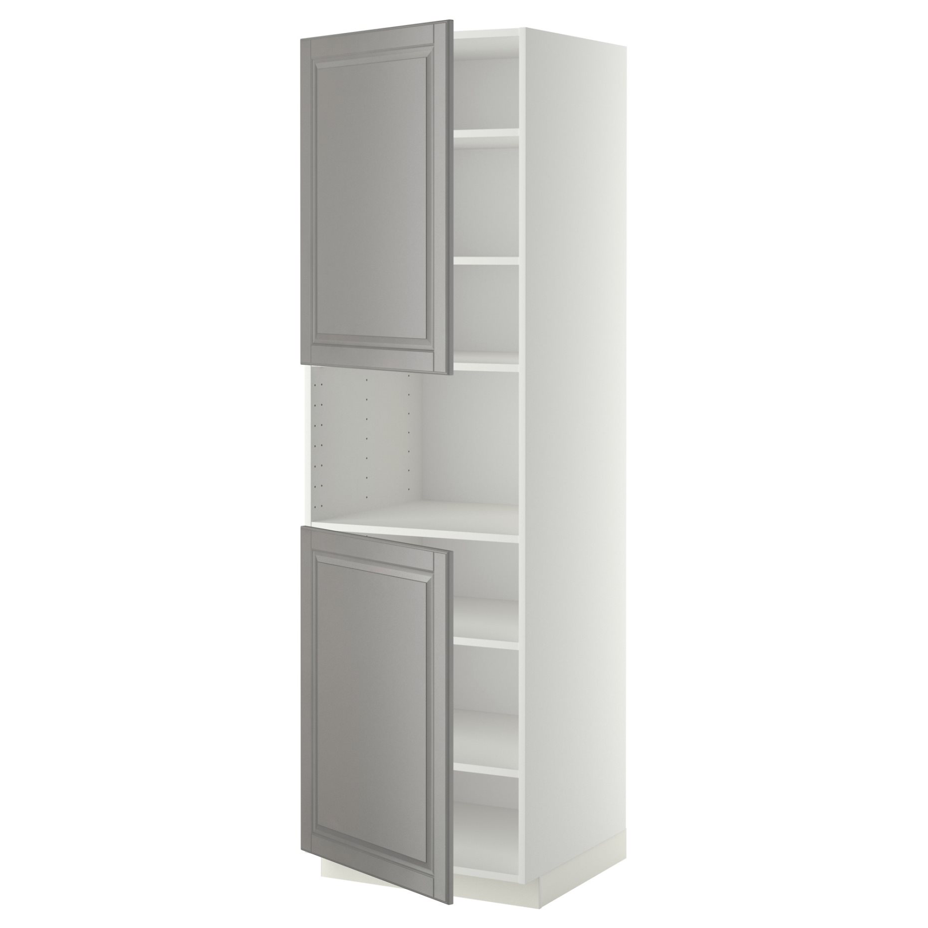 METOD, висок шкаф за микровълнова с 2 врати/рафт, 994.580.09