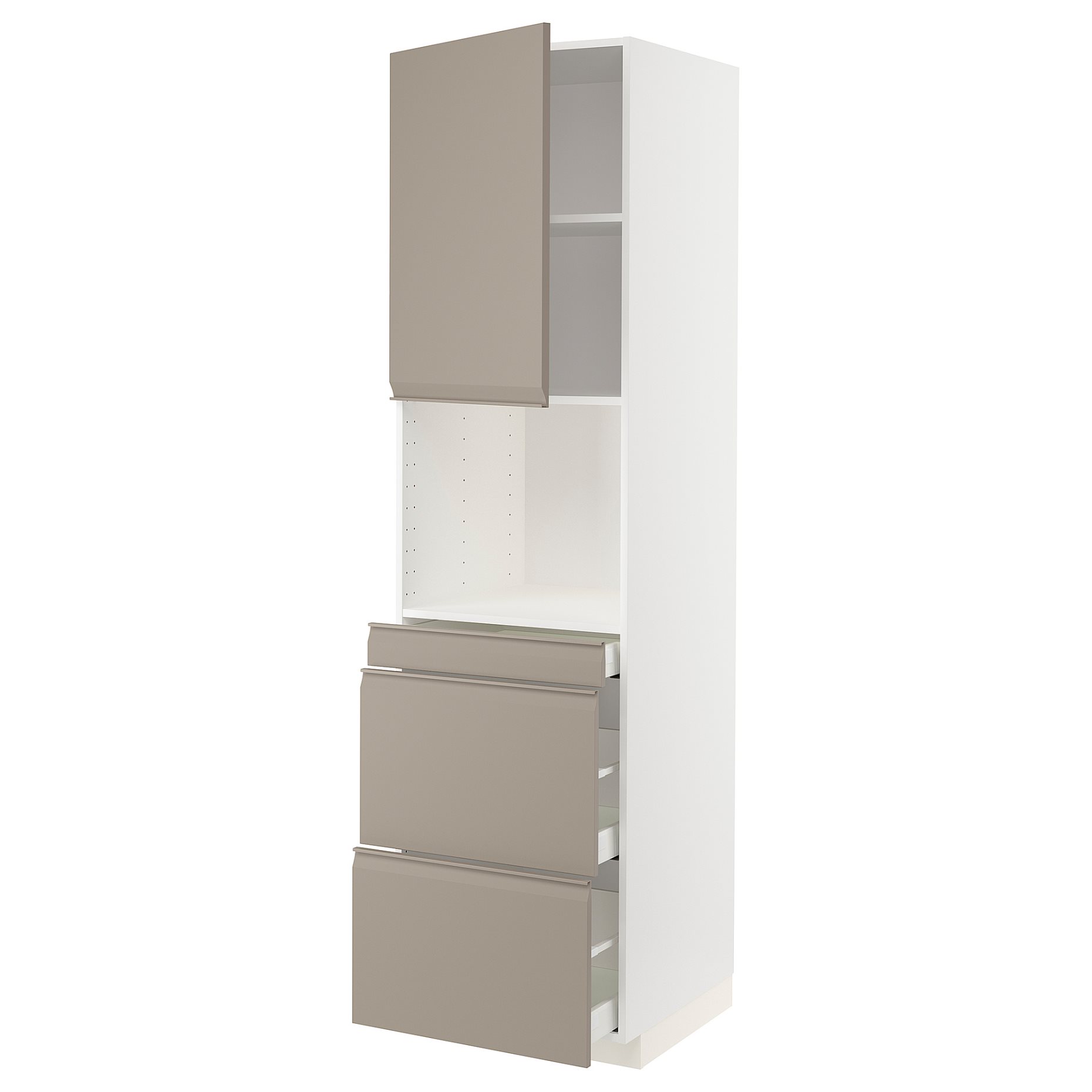 METOD/MAXIMERA, висок шкаф за комби микро, врата/3 чекм., 994.921.26