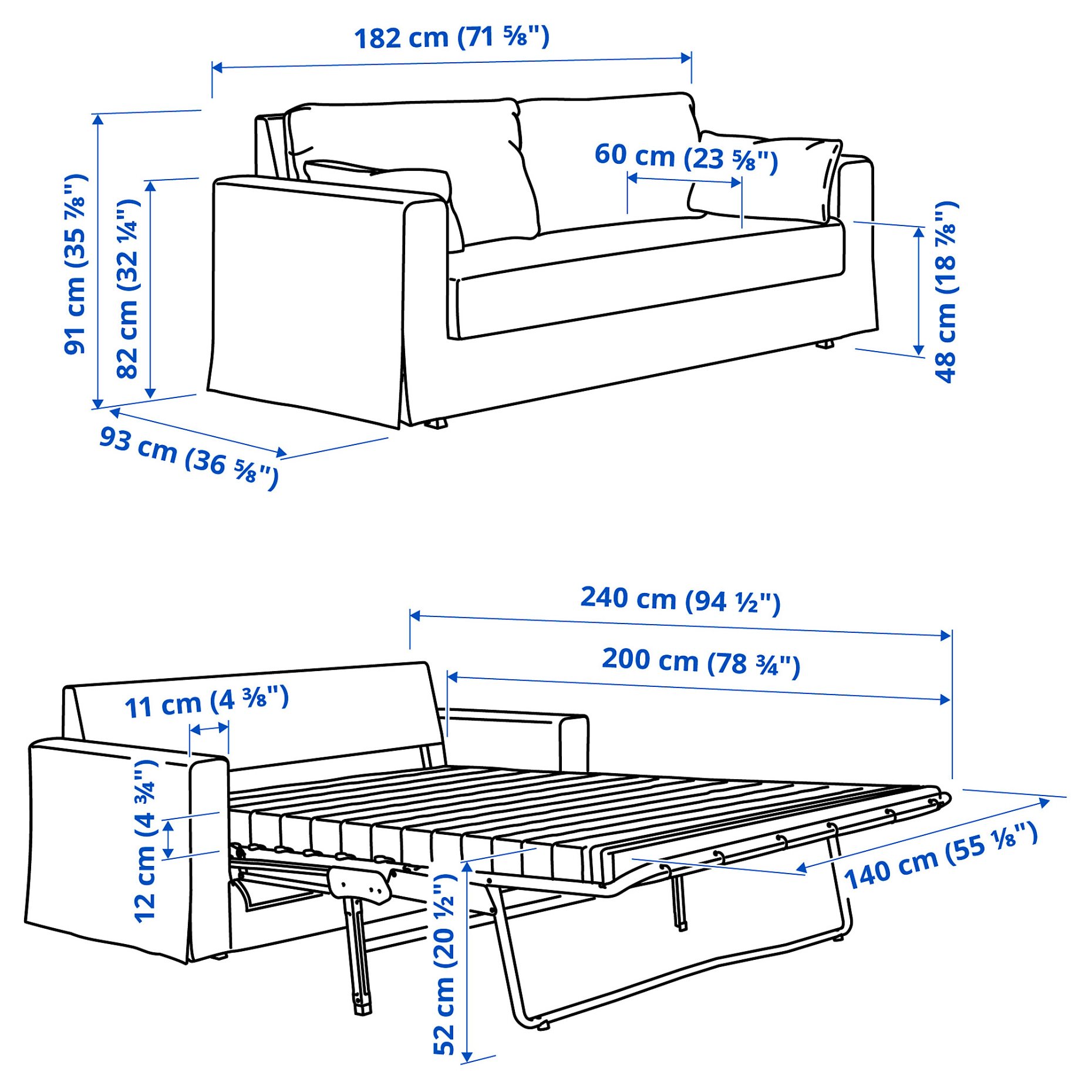 HYLTARP, 2-местен разтегателен диван, 995.148.59