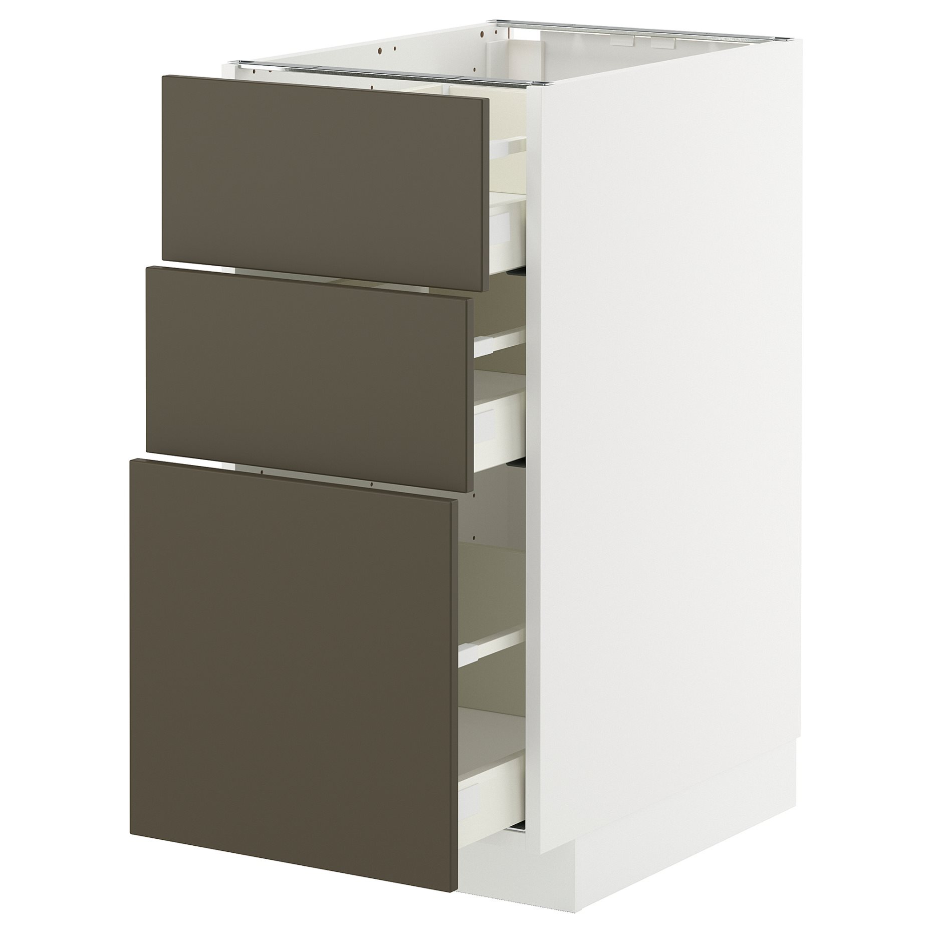 METOD/MAXIMERA, долен шкаф с 3 чекмеджета, 995.587.54