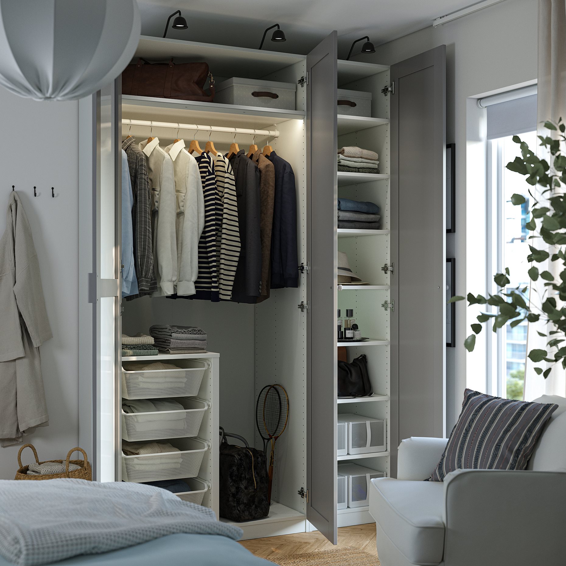 PAX/KAMMARTORP/GULLABERG, гардероб - комбинация, 995.725.47