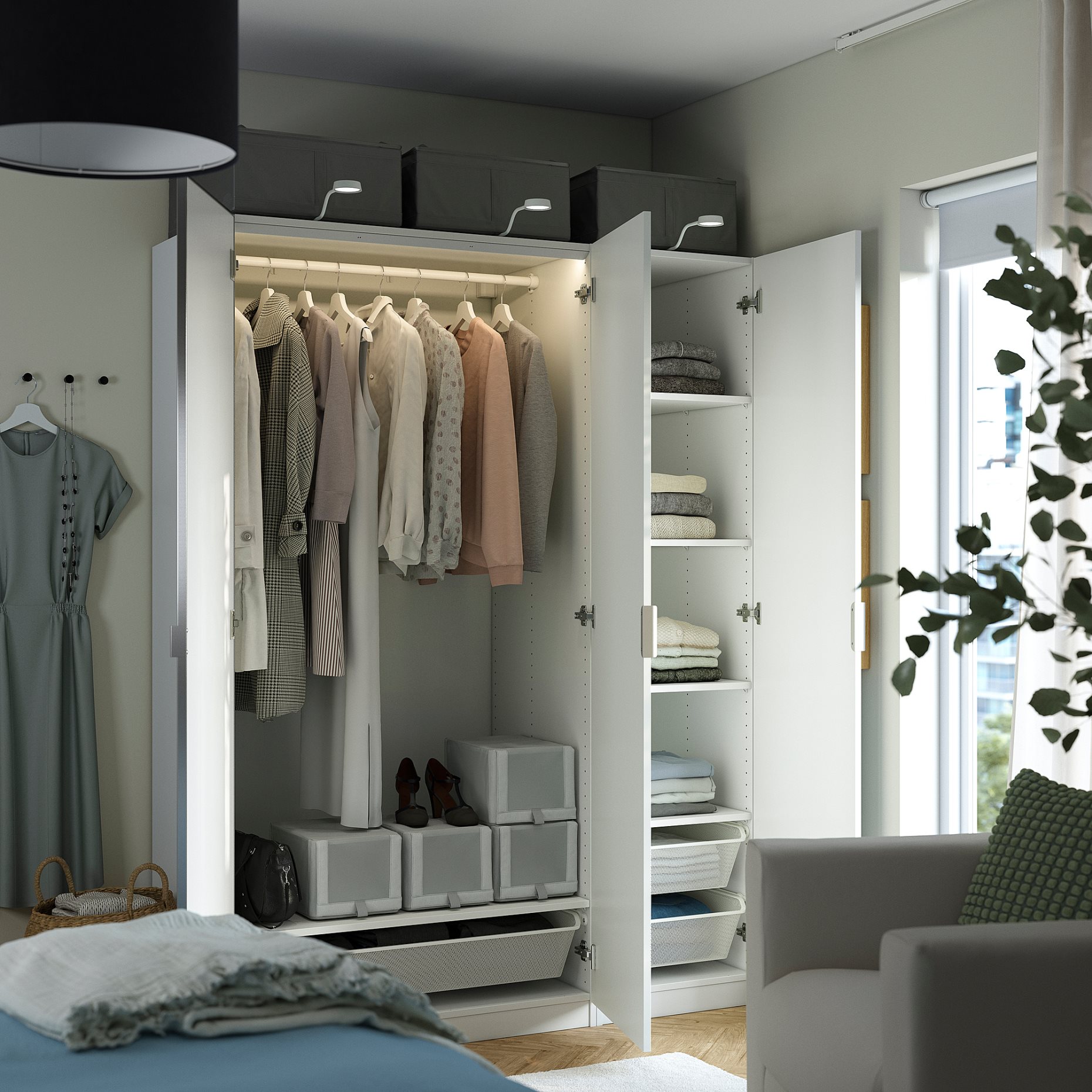PAX/LINNABERG/ÅHEIM, гардероб - комбинация, 995.726.94