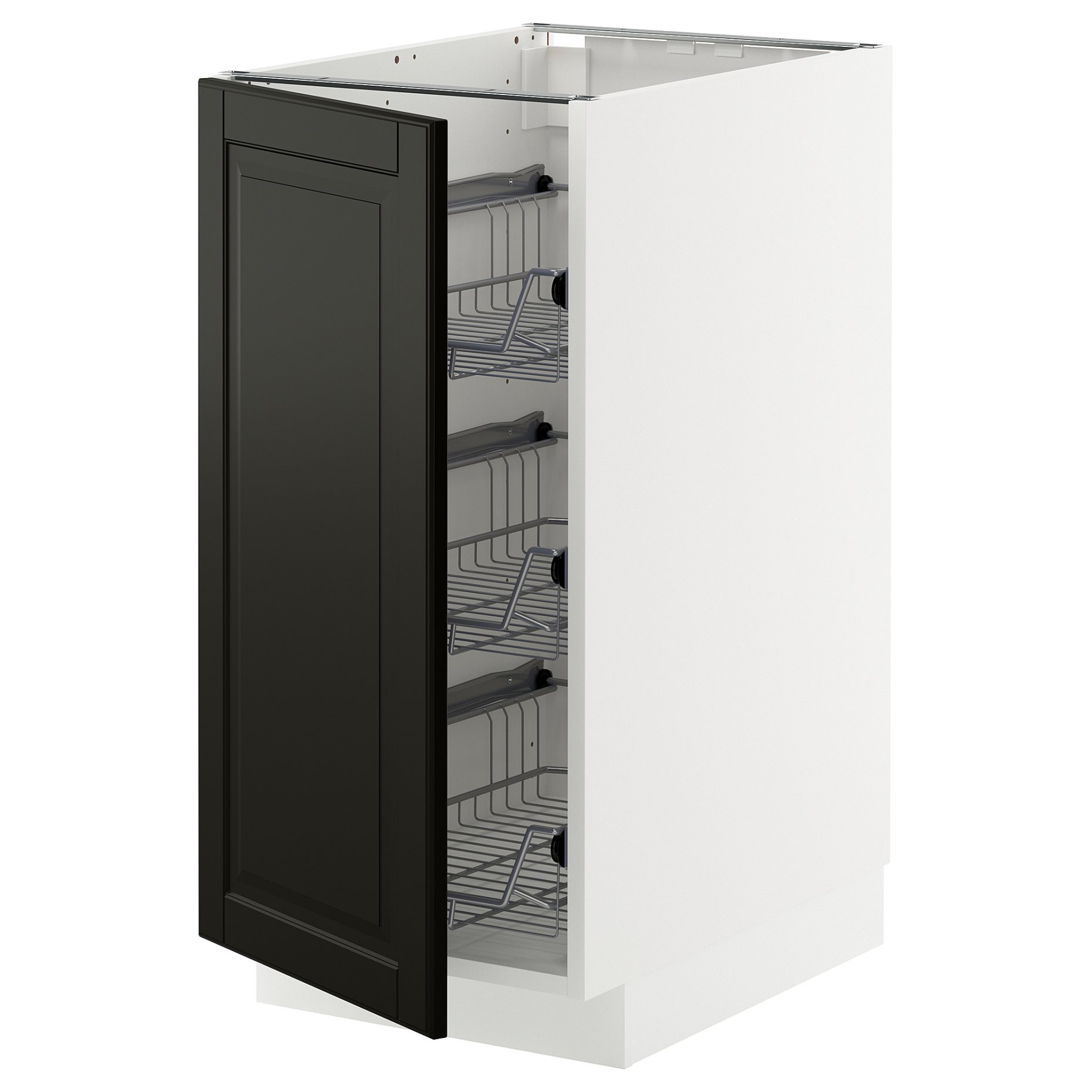METOD, долен шкаф с телени кошници, 995.788.46