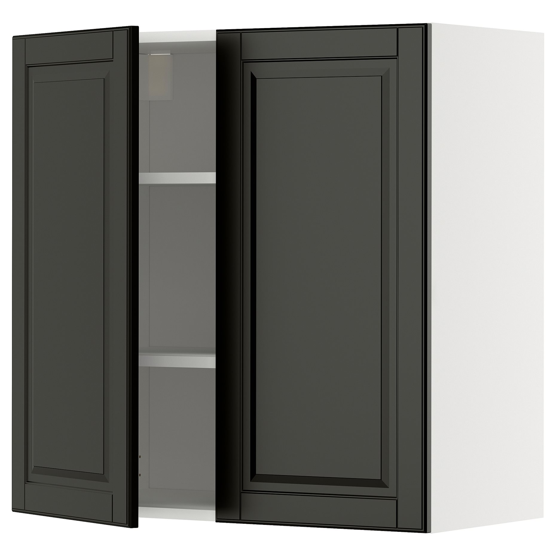 METOD, стенен шкаф с рафтове/2 вратички, 995.789.50