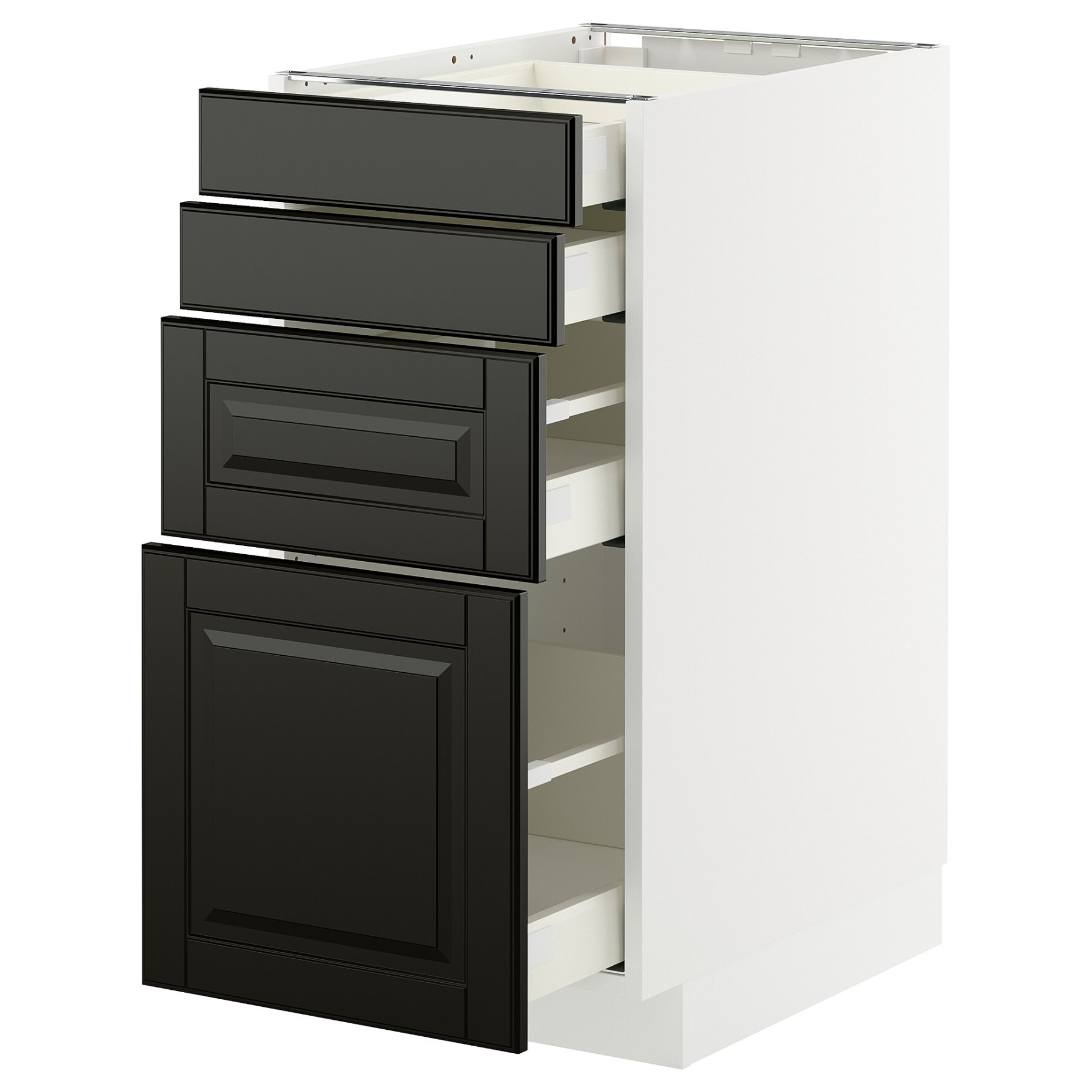 METOD/MAXIMERA, долен шкаф с 4 чела/4 чекмеджета, 995.789.74