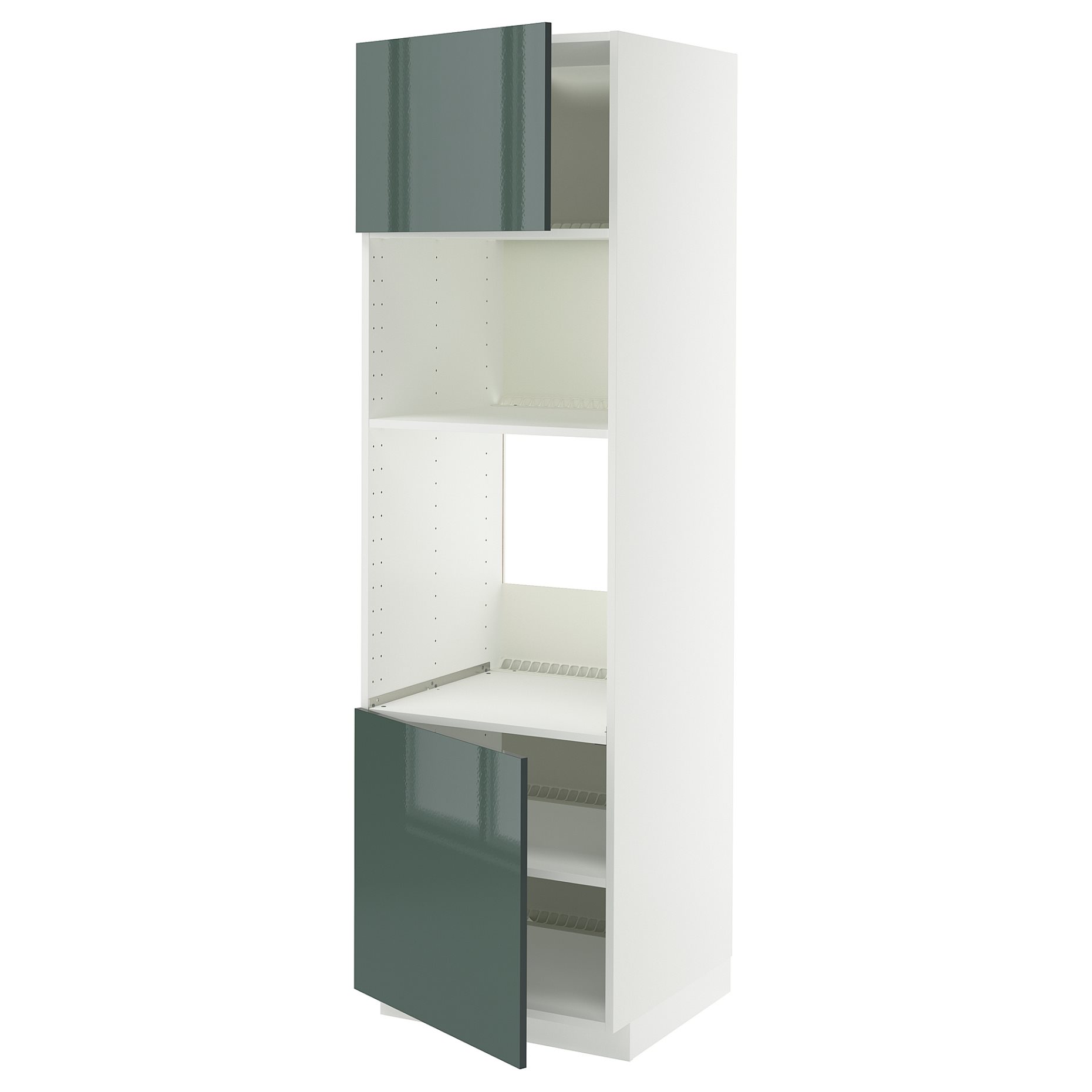 METOD, висок шкаф за фурна/микровълнова с 2 врати/рафт, 995.864.55