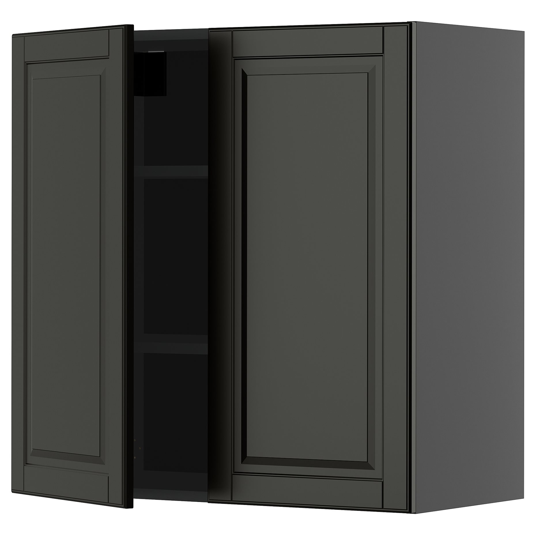 METOD, стенен шкаф с рафтове/2 вратички, 995.877.61