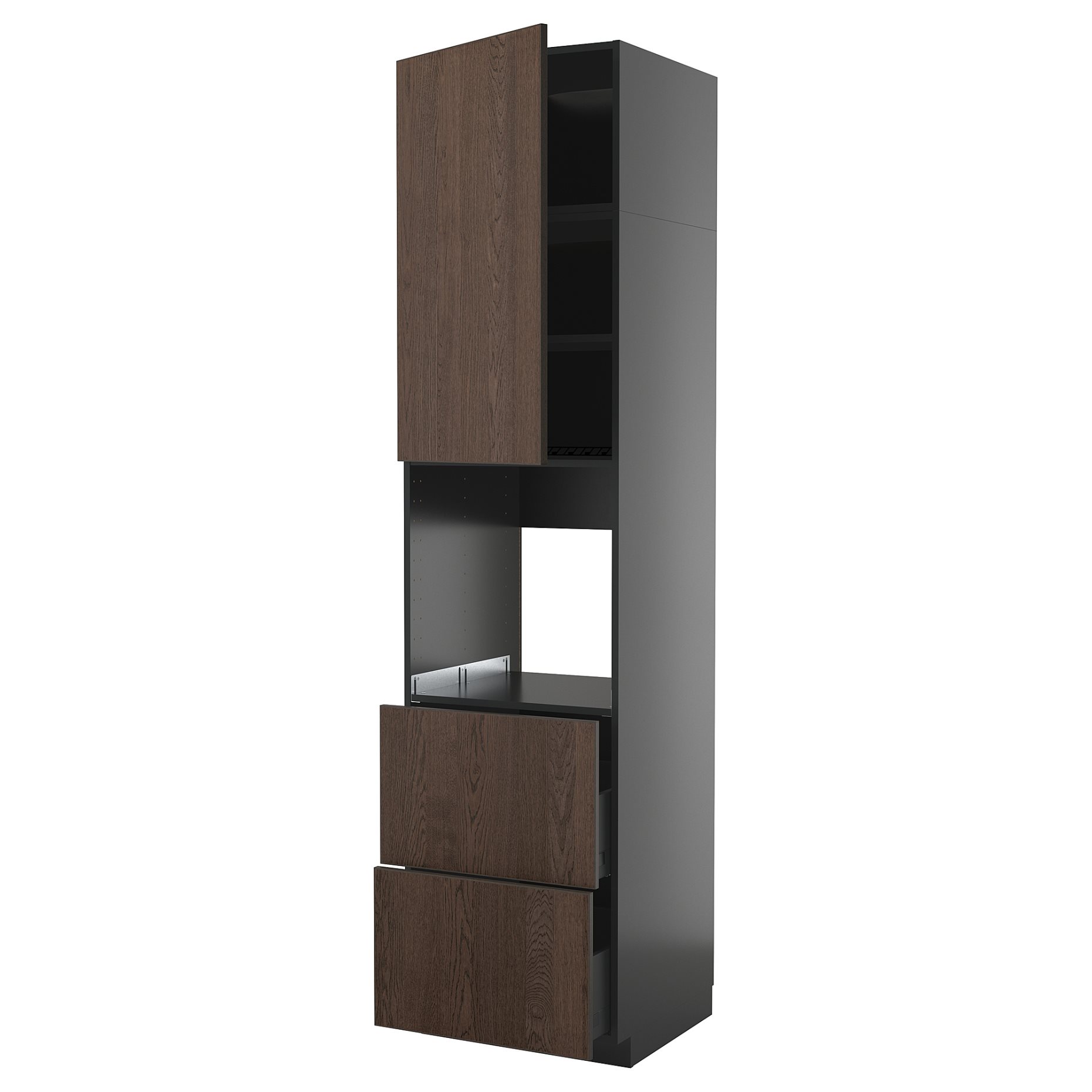 METOD/KNIVSHULT, висок шкаф за фурна + врата/2 чекм., 995.892.13