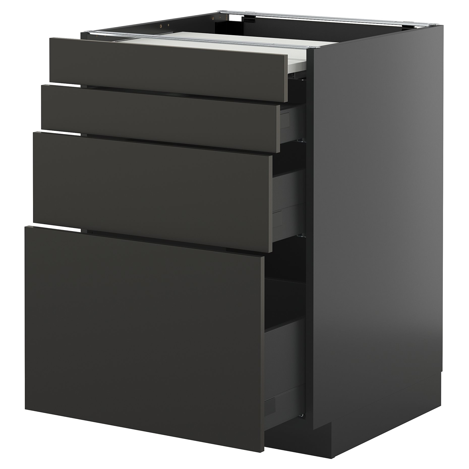 METOD/KNIVSHULT, шкаф с изтеглящ се плот/3 чекмеджета, 995.896.80