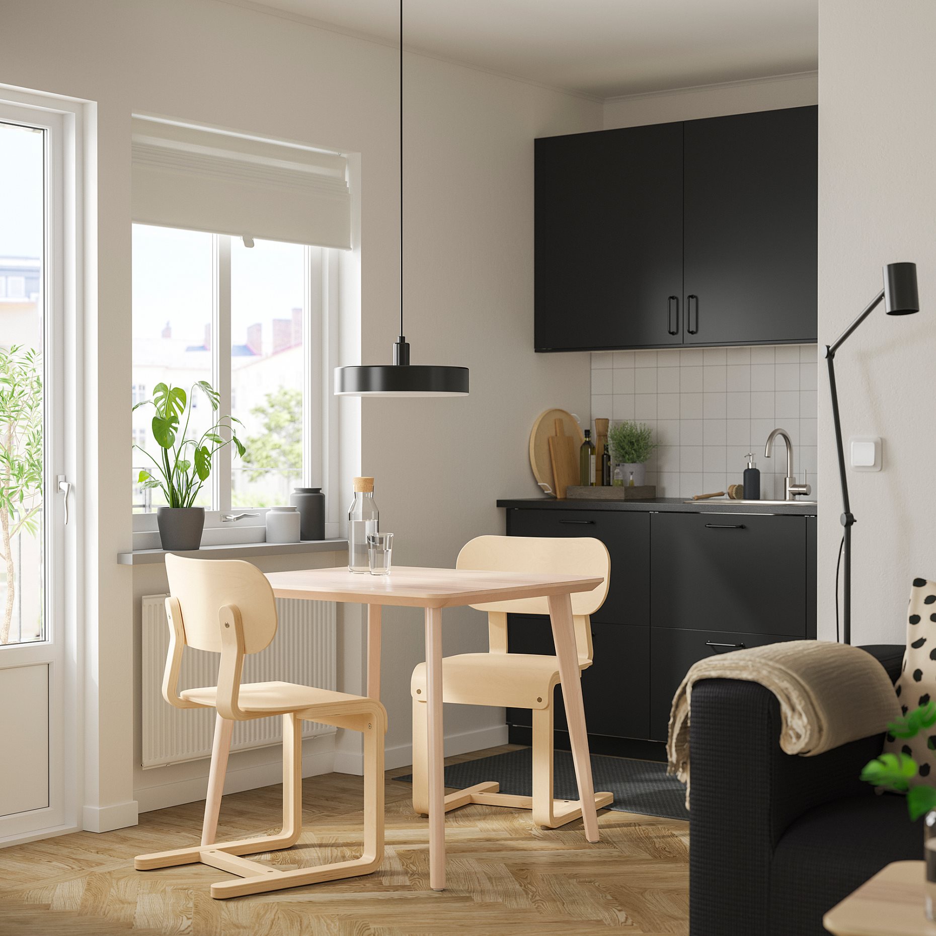 LISABO/LYCKAN, маса и 2 стола, 995.902.59