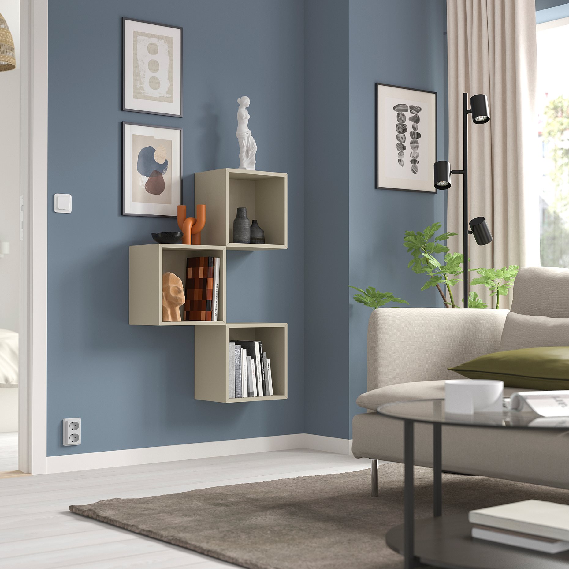 EKET, шкаф за стенен монтаж комбинация, 70x25x105 см, 996.020.78