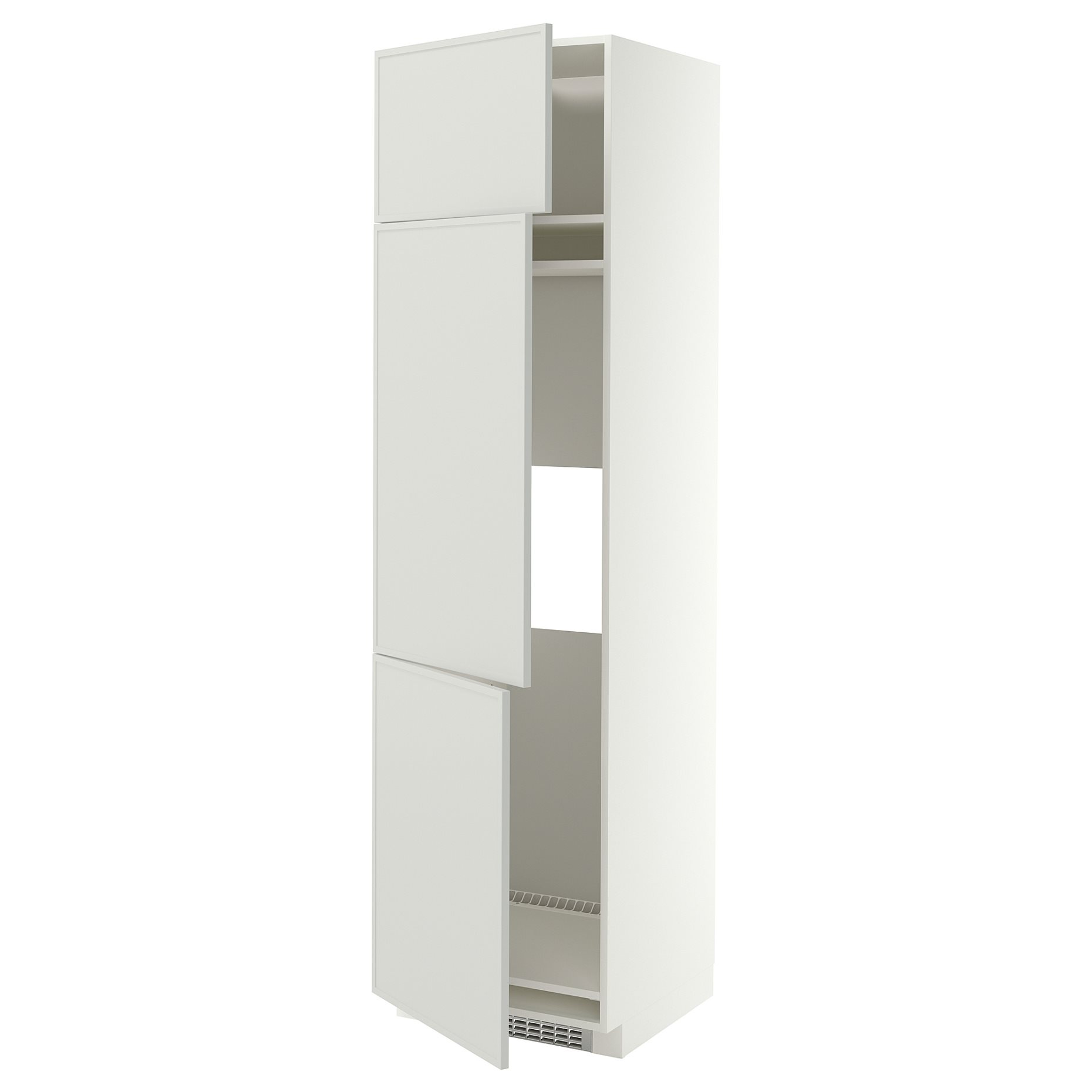 METOD, висок шкаф за хладилник/фризер с 3 врати, 60x60x220 см, 996.053.88