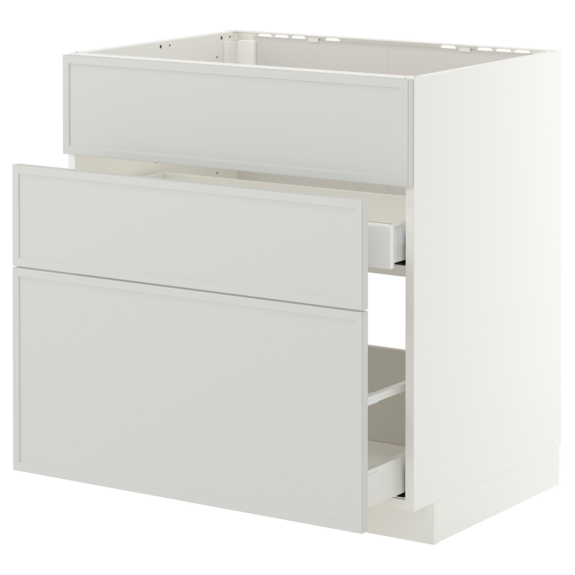 METOD/MAXIMERA, долен шкаф за мивка + 3 чела/2 чекм., 80x60 см, 996.059.20