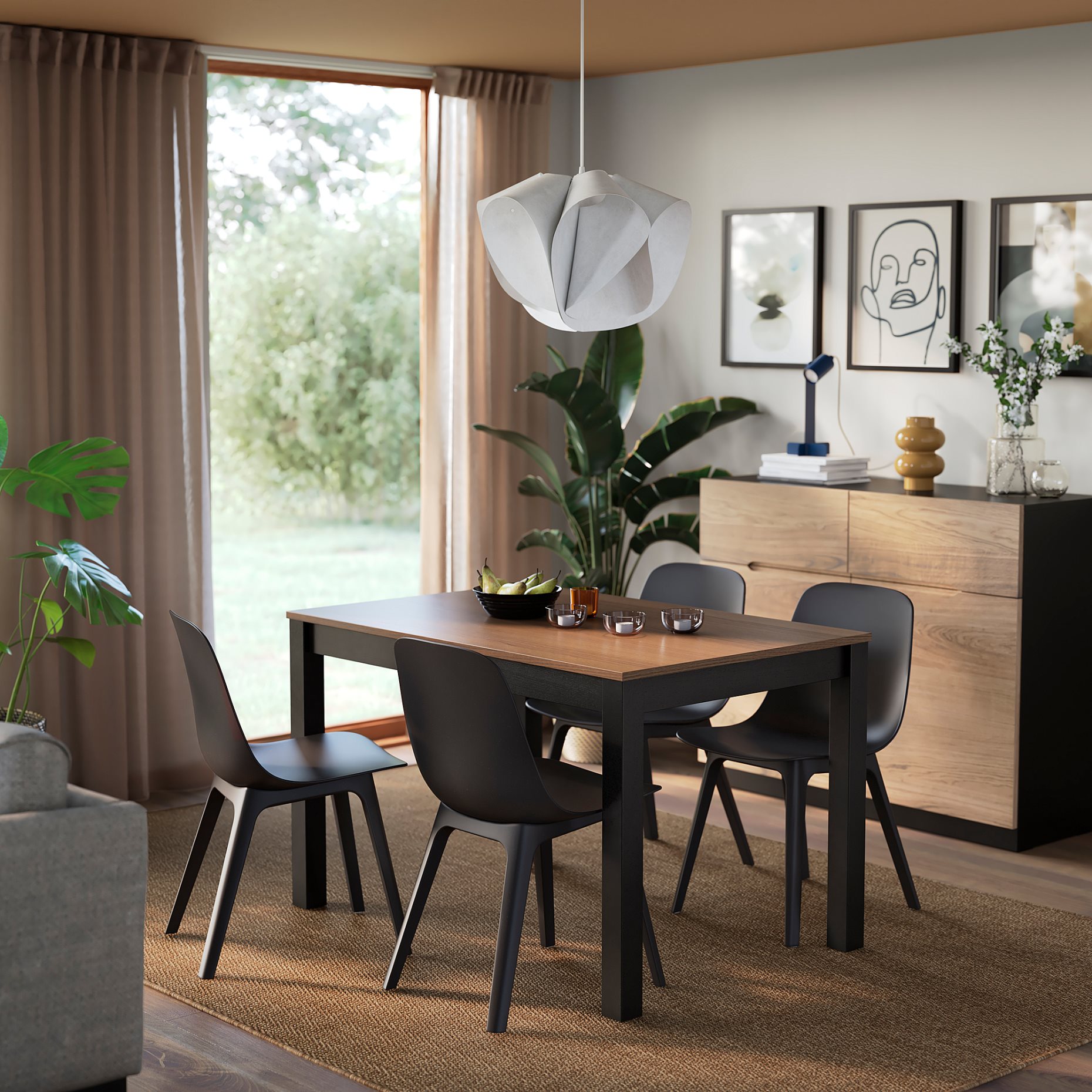 ÅLHULT/ODGER, маса и 4 стола, 996.100.78