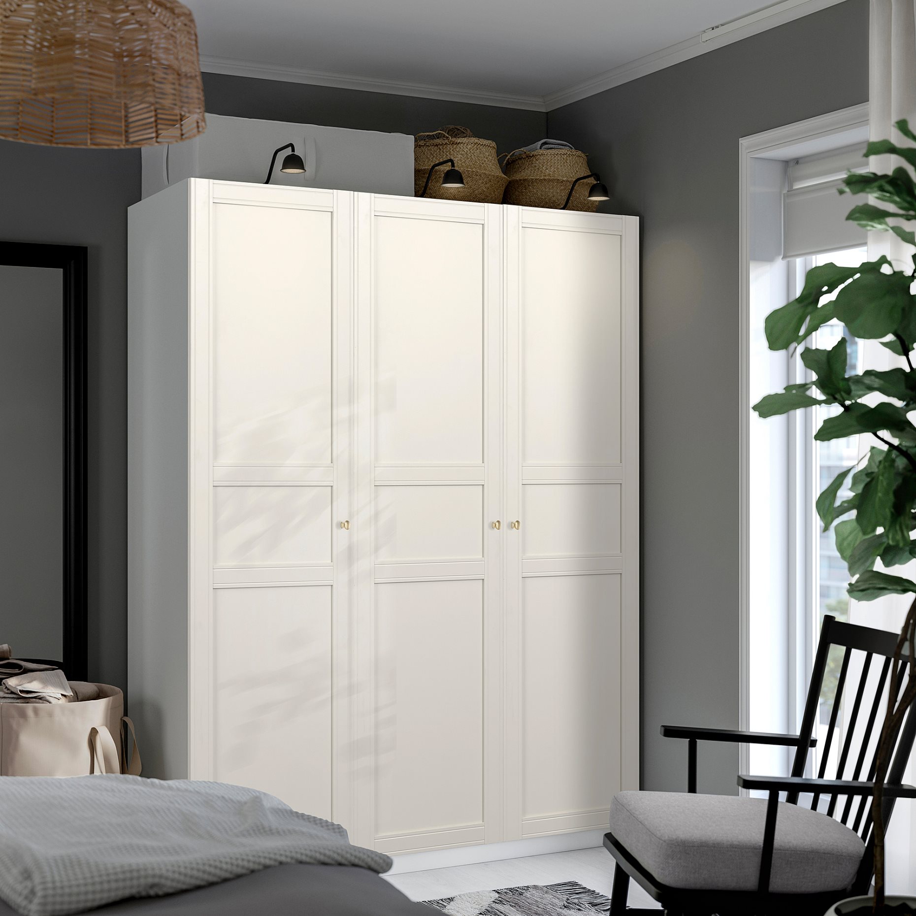 PAX/FLISBERGET, гардероб - комбинация, 150x60x201 см, 996.251.12
