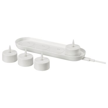 SKATGÅS, К-т LED чаени свещи, с поставка за зареждане, 006.115.95