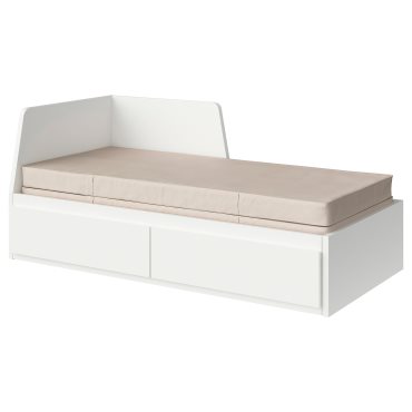 FLEKKE/VANNAREID, Кушетка с 2 чекмеджета/2 матрака, 094.959.35