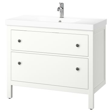 HEMNES/ORRSJON, Шкаф за мивка+чекм./мивка/смесител, 095.468.07