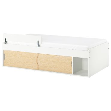KLIPPUGGLA, рамка за легло + място за съхранение и преграда, 90x200 см, 096.278.27