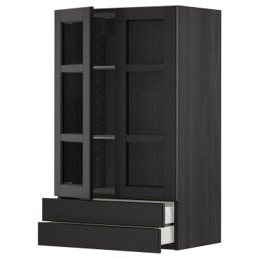 METOD/MAXIMERA, стенен шкаф с 2 стъкл врати/2 чекм, 294.566.50