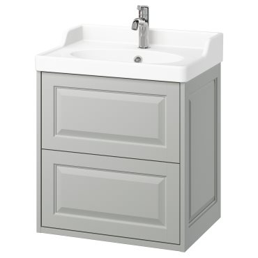 TANNFORSEN/RUTSJON, шкаф за мивка + чекмеджета/мивка/смесител, 295.140.42