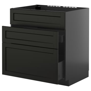 METOD/KNIVSHULT, долен шкаф за мивка + 3 чела/2 чекмеджета, 295.875.09
