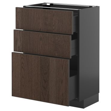METOD/KNIVSHULT, долен шкаф с 3 чекмеджета, 295.894.95