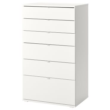 VIHALS, скрин с 6 чекмеджета, с функция за закрепване/отключване, 304.832.47