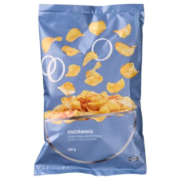 ENSTAMMIG, Картофен чипс с вкус на сметана и лук, 150 г, 305.847.03