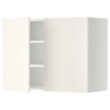 METOD, стенен шкаф с рафтове/2 вратички, 394.545.42