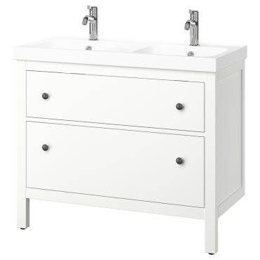 HEMNES/ORRSJON, шкаф за мивка + чекмедже/мивка/смесители, 395.467.97
