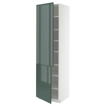 METOD, висок шкаф с рафтове/2 врати, 395.862.36
