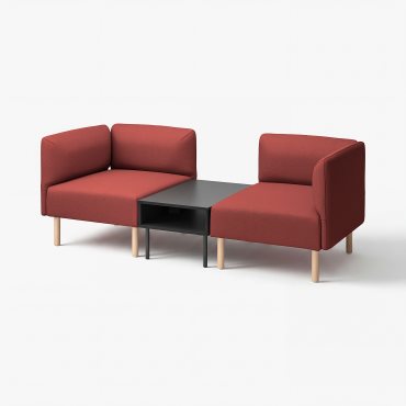 LILLEHEM, 2-местен модулен диван с маса, 495.697.45