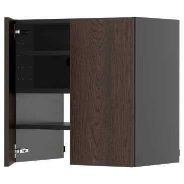 METOD, стенен шкаф за вграден аспиратор с рафт/врата, 495.875.89