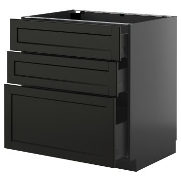 METOD/KNIVSHULT, долен шкаф с 3 чекмеджета, 495.879.09