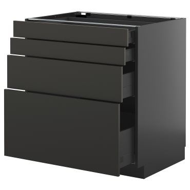 METOD/KNIVSHULT, долен шкаф с 4 чела/4 чекмеджета, 495.885.36