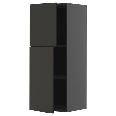 METOD, стенен шкаф с рафтове/2 вратички, 495.894.42