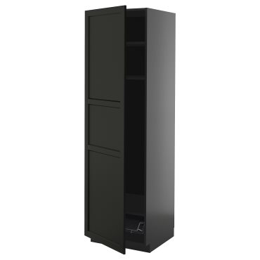 METOD, висок шкаф с рафтове/тел. кошница, 495.896.87