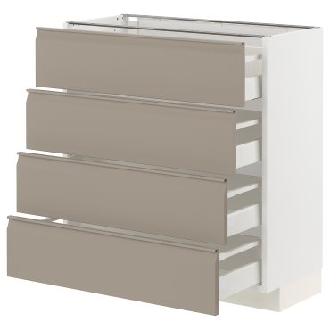 METOD/MAXIMERA, долен шкаф с 4 чела/4 чекмеджета, 594.924.87